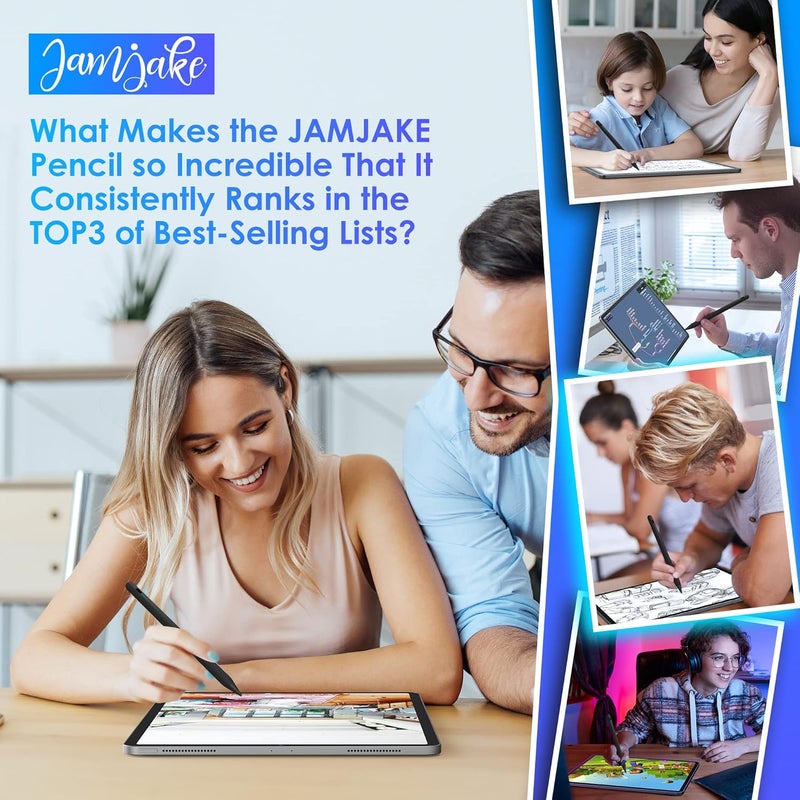 JAMJAKE Stylus Pen for iPad 11th & 10th Generation - 10Mins Faster Charge Compatible with (2018-2025) Apple iPad 6-11 Gen, iPad Air 3/4/5/M2/M3, iPad mini 5/6, iPad Pro 11"/12.9"/M4 - Image 5